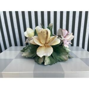 Vintage Capodimonte Candlestick Holder